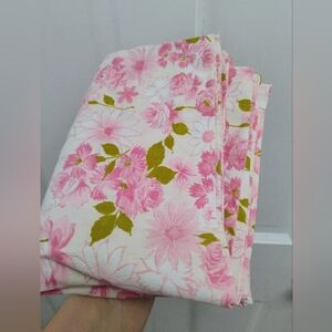 Vintage Pair Pink Floral King Pillowcases